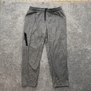 Reebok Pants Mens XL Gray Fleece Lined Joggers Elastic Waist Athletic Training